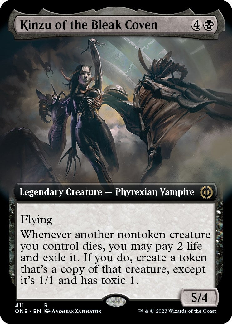 Image for Kinzu of the Bleak Coven (Extended Art) (Phyrexia: All Will Be One) (411) - Magic: The Gathering