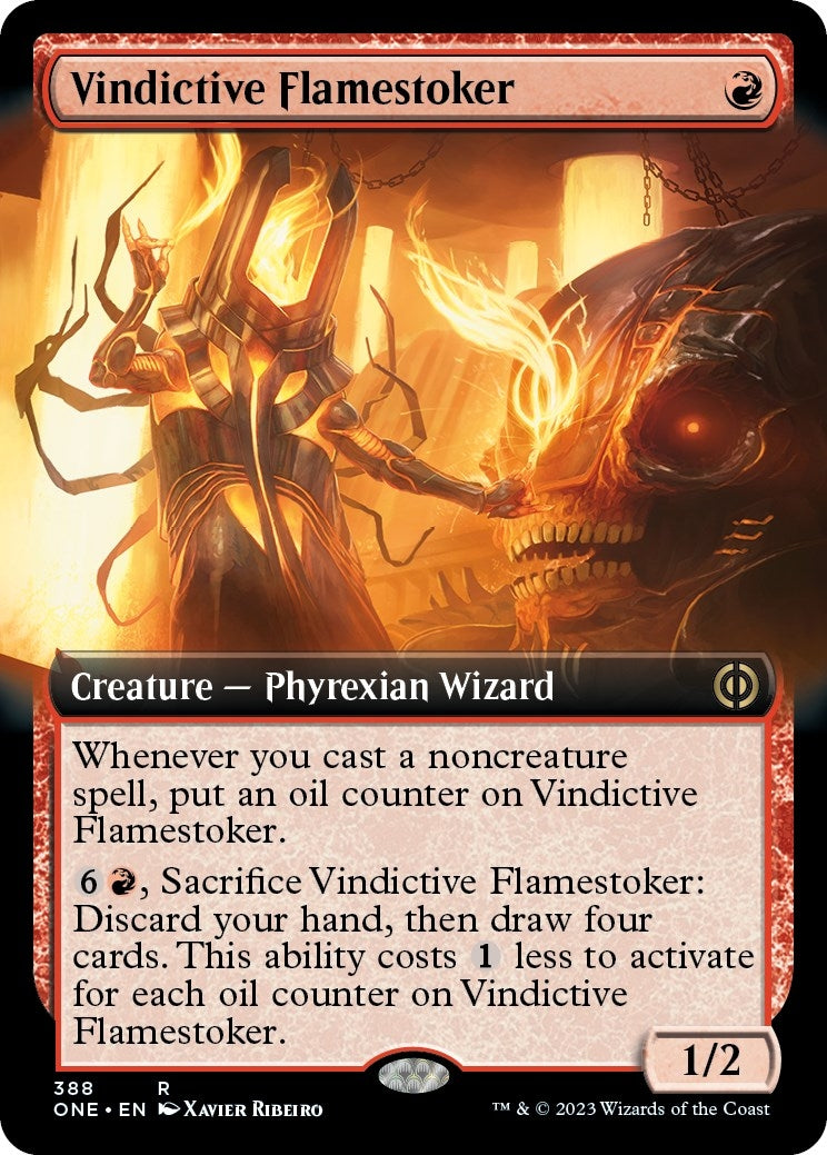 Image for Vindictive Flamestoker (Extended Art) (Phyrexia: All Will Be One) (388) - Magic: The Gathering