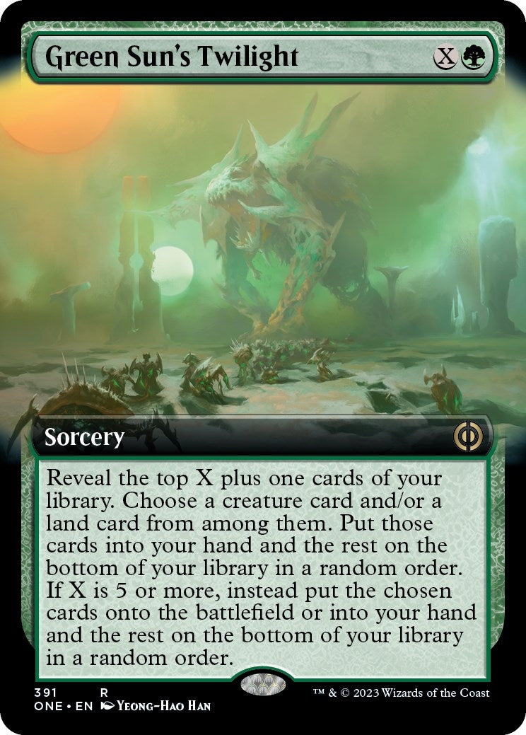 Image for Green Sun's Twilight (Extended Art) (Phyrexia: All Will Be One) (391) - Magic: The Gathering