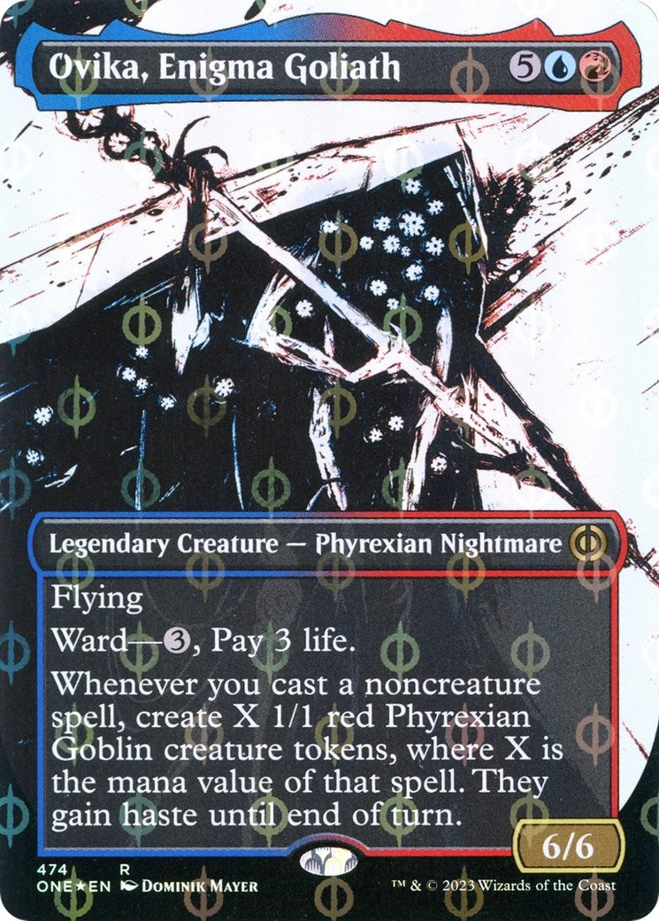 Image for Ovika, Enigma Goliath (Showcase) (Step-and-Compleat Foil) (Phyrexia: All Will Be One) (474) - Magic: The Gathering