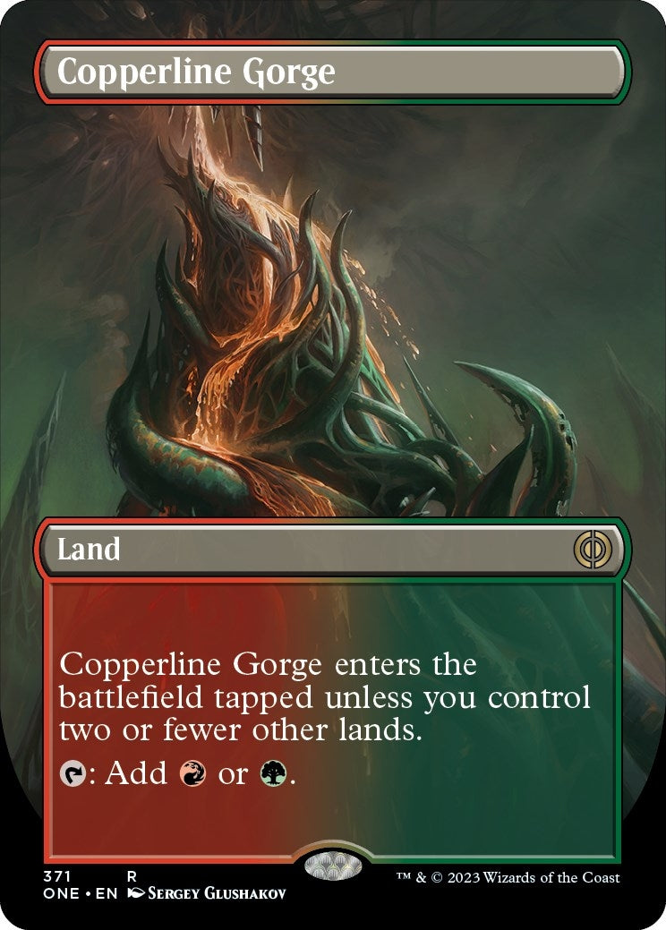 Image for Copperline Gorge (Borderless) (Phyrexia: All Will Be One) (371) - Magic: The Gathering