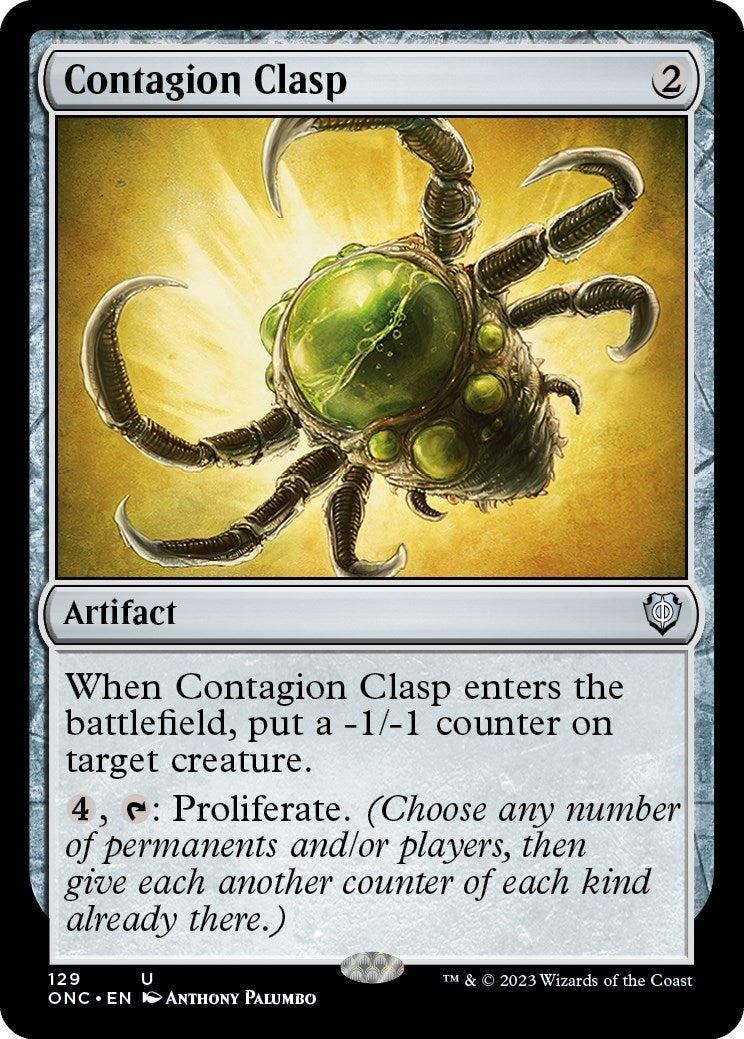 Image for Contagion Clasp (Commander: Phyrexia: All Will Be One) (129) - Magic: The Gathering