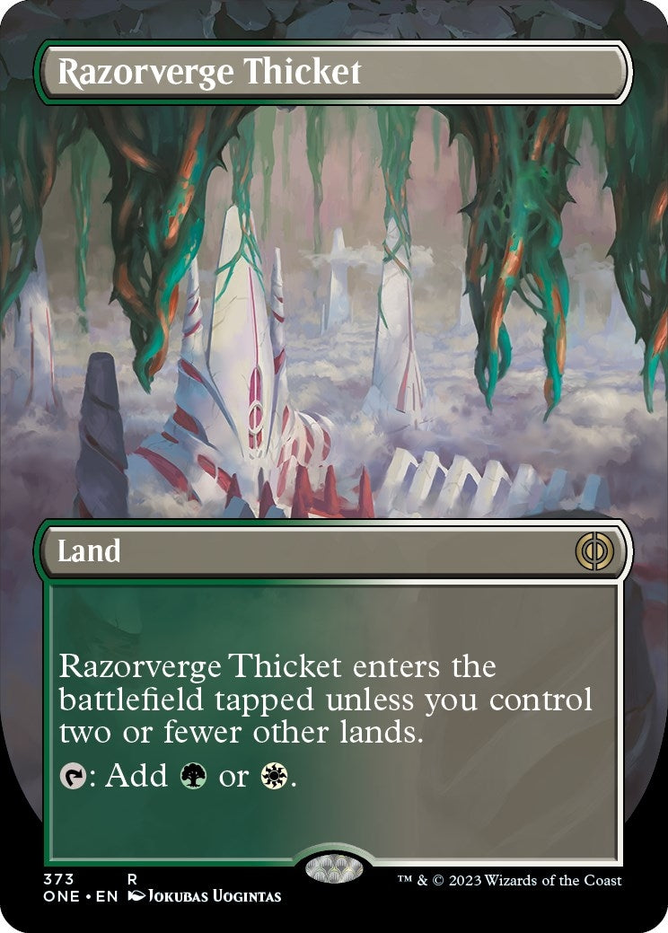 Image for Razorverge Thicket (Borderless) (Phyrexia: All Will Be One) (373) - Magic: The Gathering