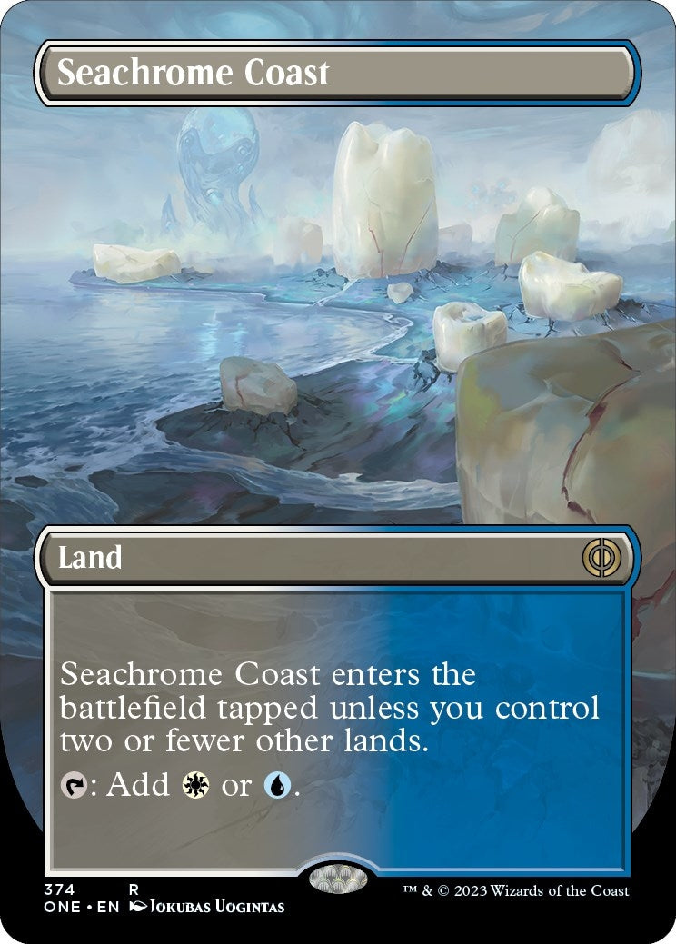 Image for Seachrome Coast (Borderless) (Phyrexia: All Will Be One) (374) - Magic: The Gathering