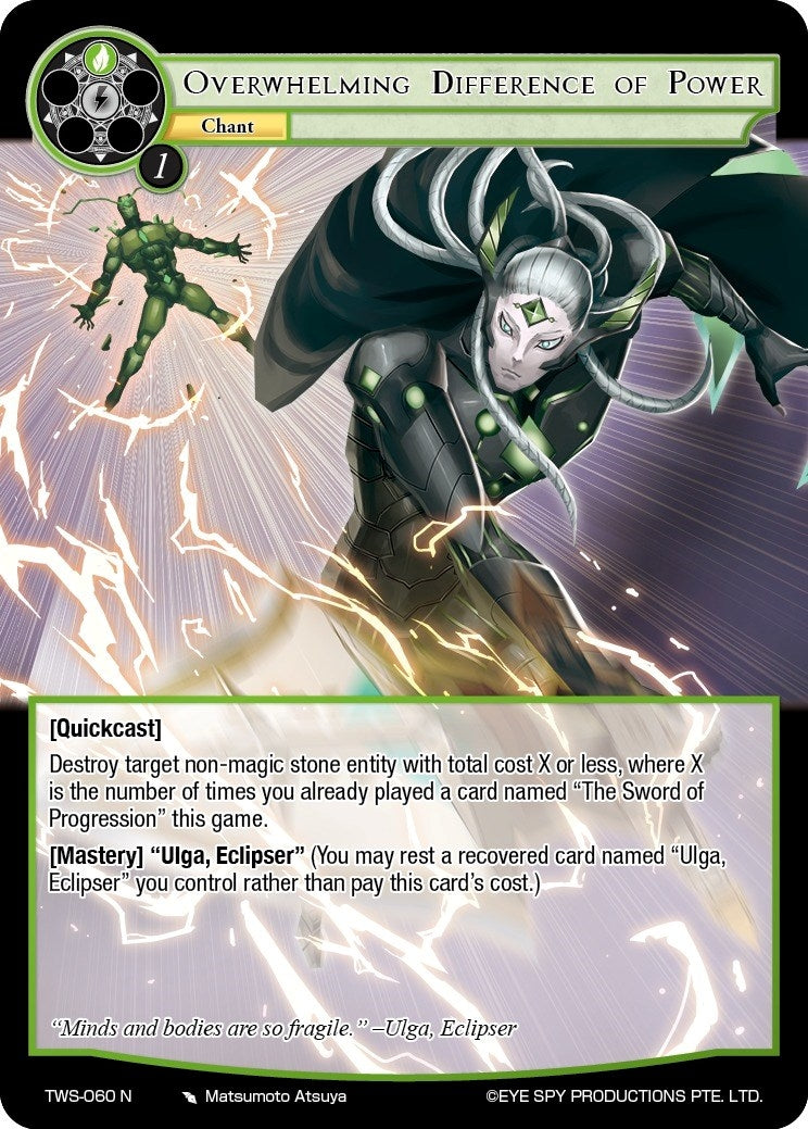 Image for Overwhelming Difference of Power (The War of the Suns) (TWS-060 N) - Force of Will
