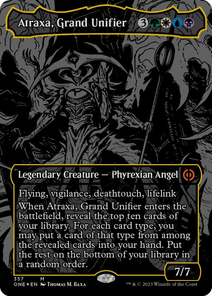 Image for Atraxa, Grand Unifier (Oil Slick Raised Foil) (Phyrexia: All Will Be One) (357) - Magic: The Gathering