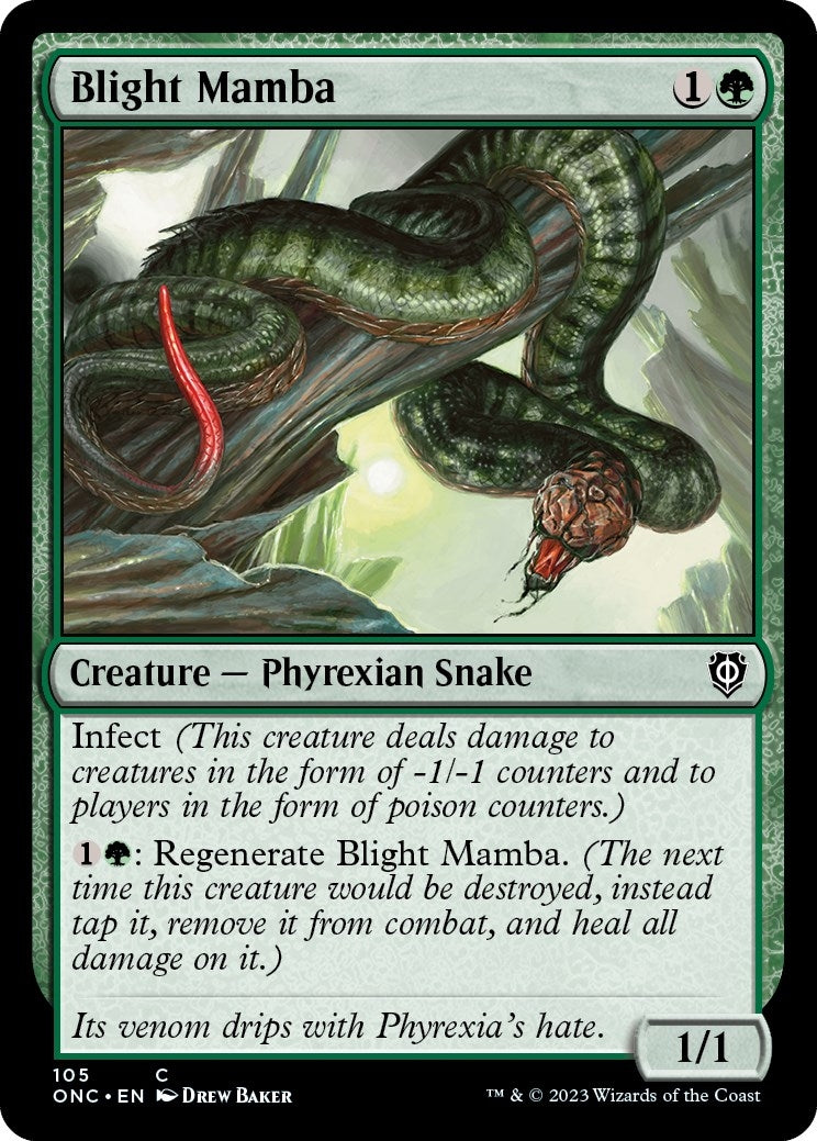 Image for Blight Mamba (Commander: Phyrexia: All Will Be One) (105) - Magic: The Gathering