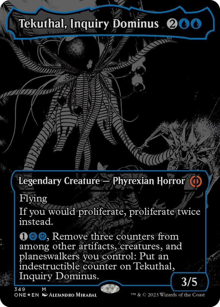 Image for Tekuthal, Inquiry Dominus (Oil Slick Raised Foil) (Phyrexia: All Will Be One) (349) - Magic: The Gathering