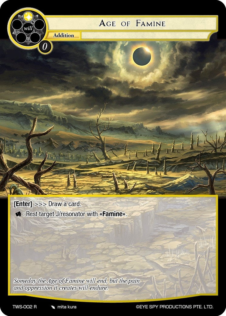 Image for Age of Famine (The War of the Suns) (TWS-002 R) - Force of Will