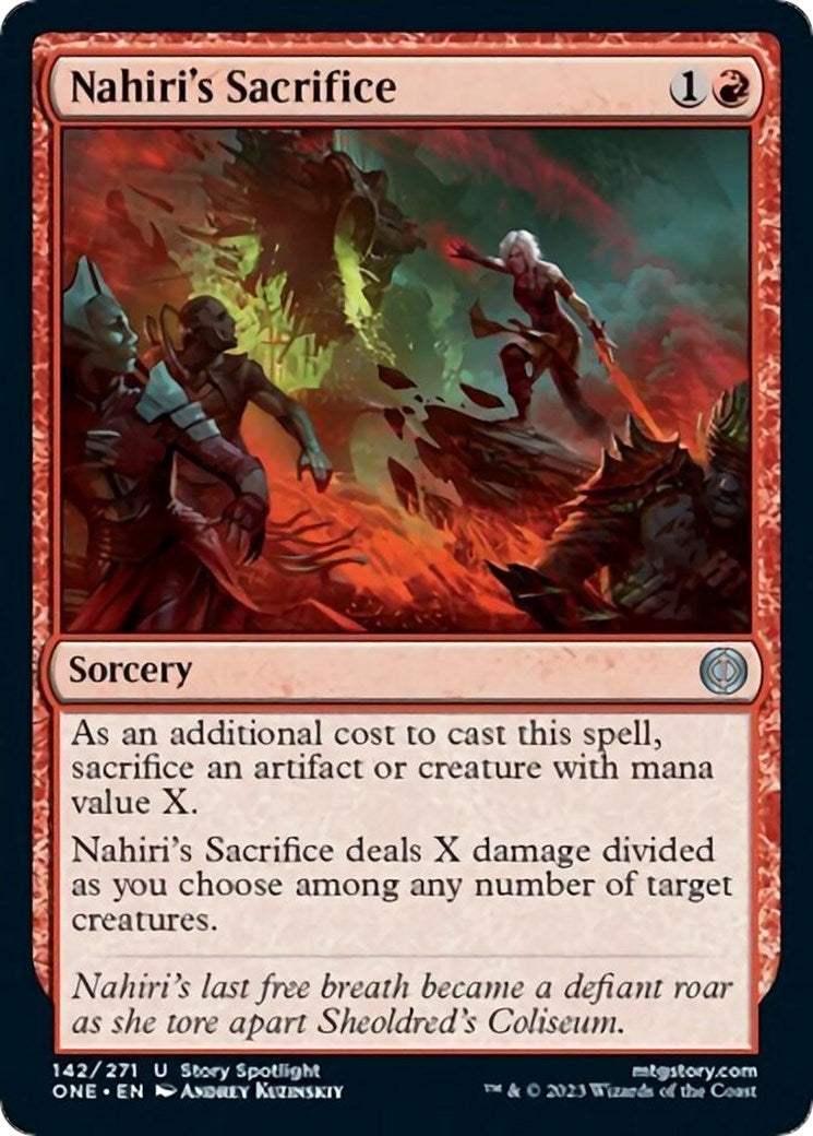 Image for Nahiri's Sacrifice (Phyrexia: All Will Be One) (142) - Magic: The Gathering
