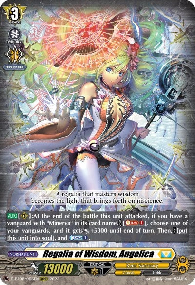 Image for Regalia of Wisdom, Angelica (D-BT08: Minerva Rising) (D-BT08/008EN) - Cardfight Vanguard