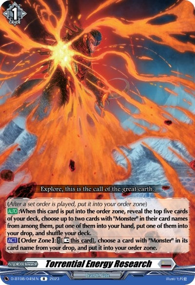 Image for Torrential Energy Research (D-BT08: Minerva Rising) (D-BT08/045EN) - Cardfight Vanguard
