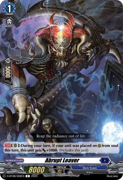 Image for Abrupt Leaver (D-BT08: Minerva Rising) (D-BT08/066EN) - Cardfight Vanguard