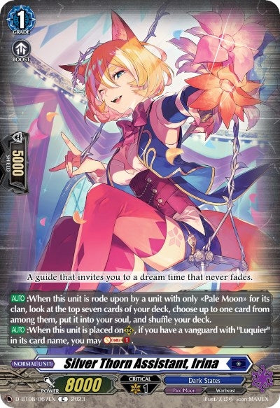 Image for Silver Thorn Assistant, Irina (D-BT08: Minerva Rising) (D-BT08/067EN) - Cardfight Vanguard