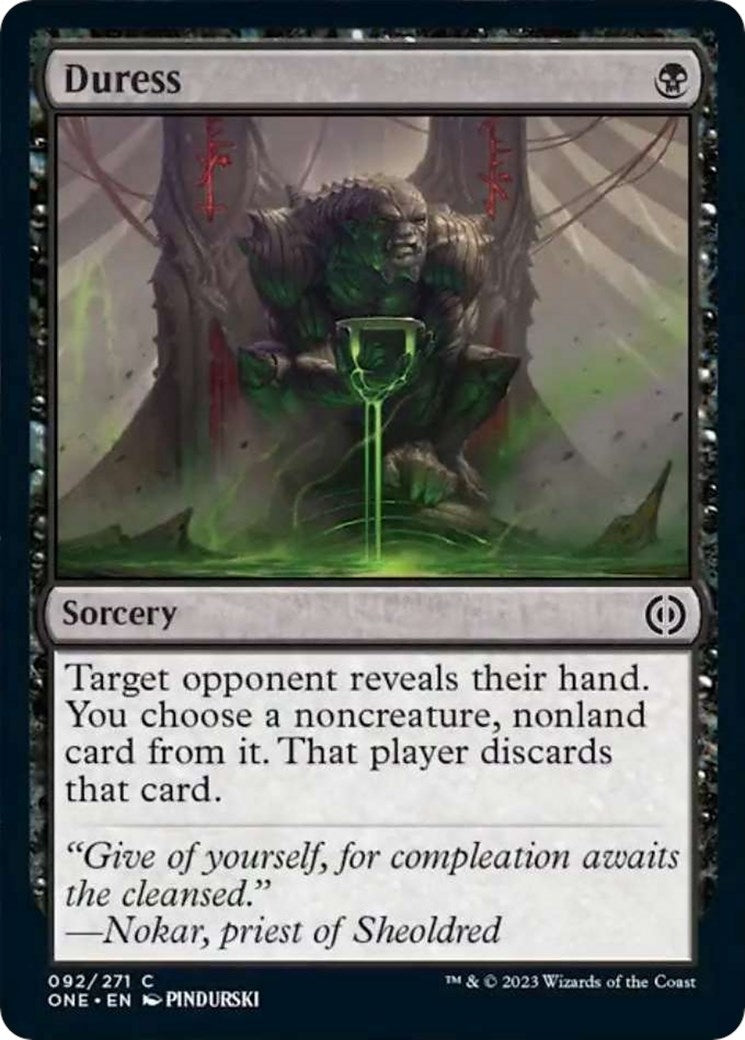 Image for Duress (Phyrexia: All Will Be One) (92) - Magic: The Gathering