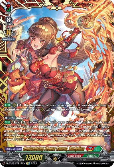 Image for Undoubting Flame Sword, Radylina (FFR) (D-BT08: Minerva Rising) (D-BT08/FFR11EN) - Cardfight Vanguard