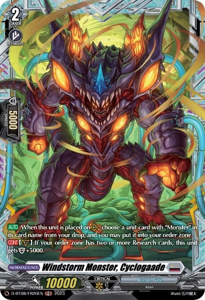 Image for Windstorm Monster, Cyclogaade (FR) (D-BT08: Minerva Rising) (D-BT08/FR20EN) - Cardfight Vanguard