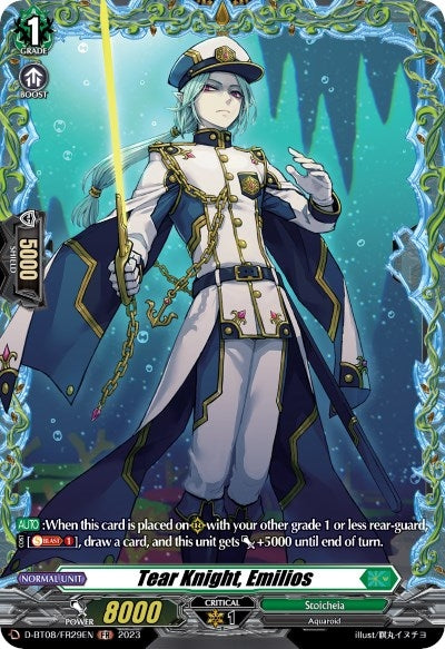 Image for Tear Knight, Emilios (FR) (D-BT08: Minerva Rising) (D-BT08/FR29EN) - Cardfight Vanguard