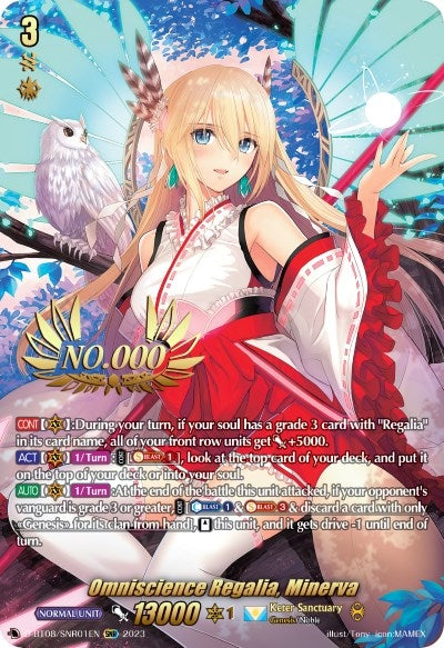 Image for Omniscience Regalia, Minerva (SNR) (D-BT08/SNR01EN) [D-BT08: Minerva Rising] - Cardfight Vanguard