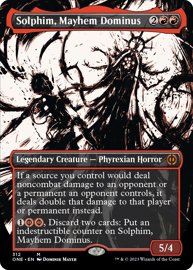 Image for Solphim, Mayhem Dominus (Showcase) (Phyrexia: All Will Be One) (312) - Magic: The Gathering