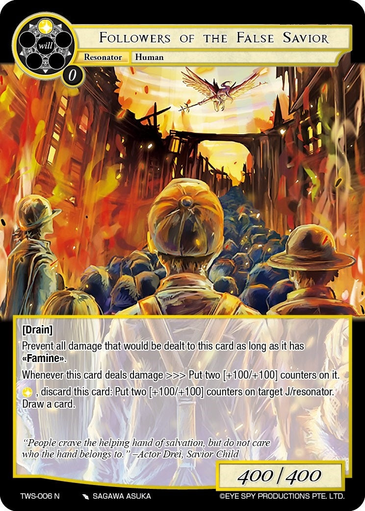 Image for Followers of the False Savior (The War of the Suns) (TWS-006 N) - Force of Will