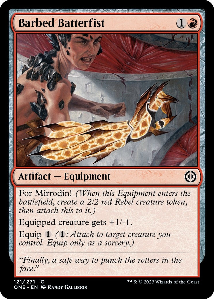 Image for Barbed Batterfist (Phyrexia: All Will Be One) (121) - Magic: The Gathering