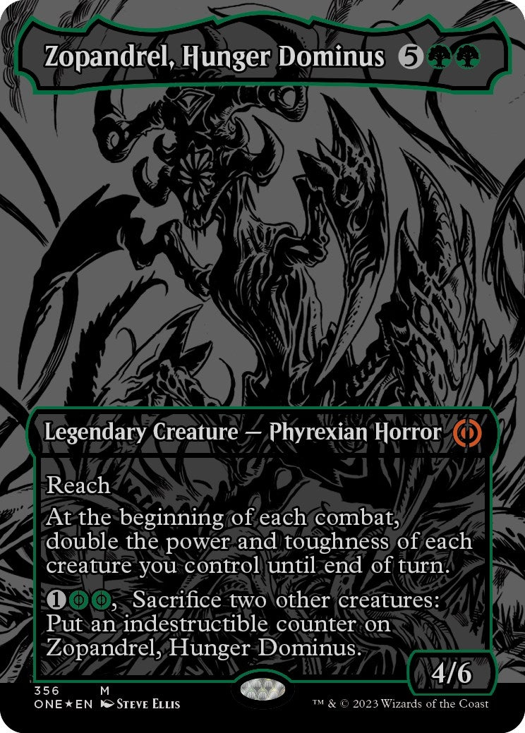 Image for Zopandrel, Hunger Dominus (Oil Slick Raised Foil) (Phyrexia: All Will Be One) (356) - Magic: The Gathering