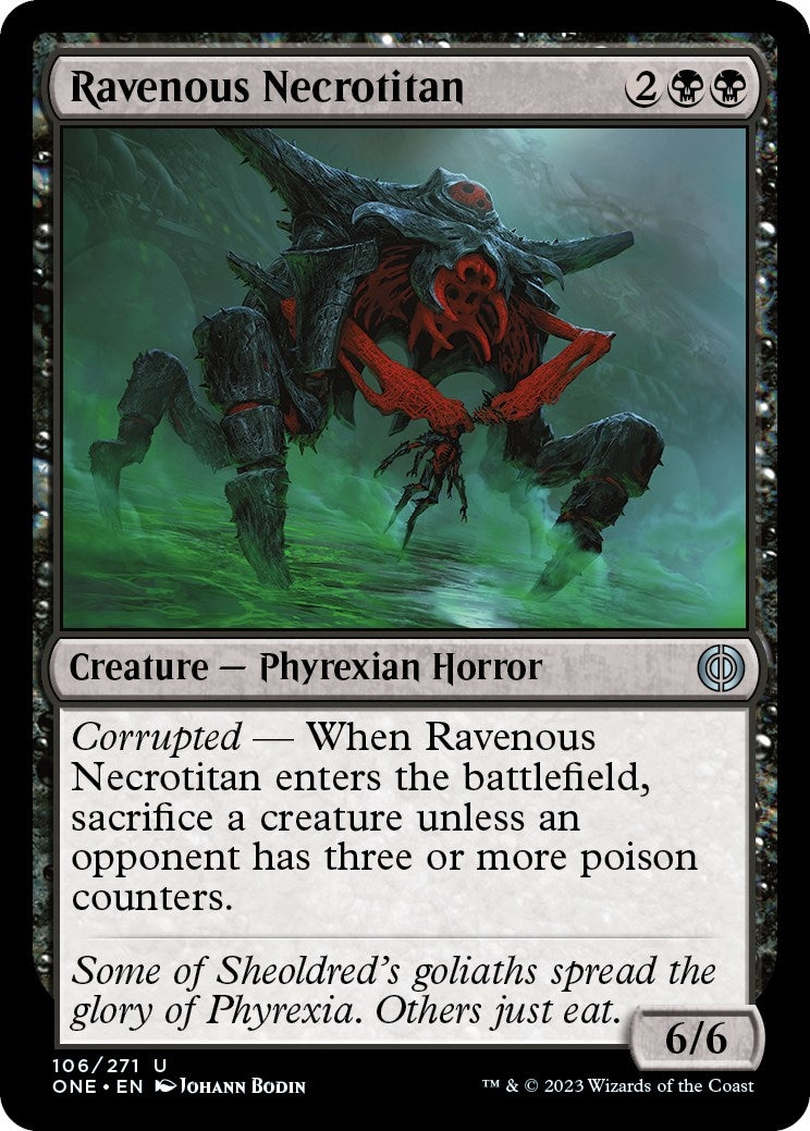 Image for Ravenous Necrotitan (Phyrexia: All Will Be One) (106) - Magic: The Gathering