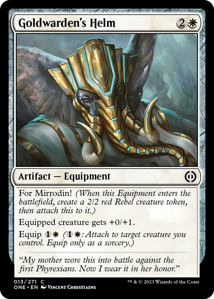 Image for Goldwarden's Helm (Phyrexia: All Will Be One) (13) - Magic: The Gathering