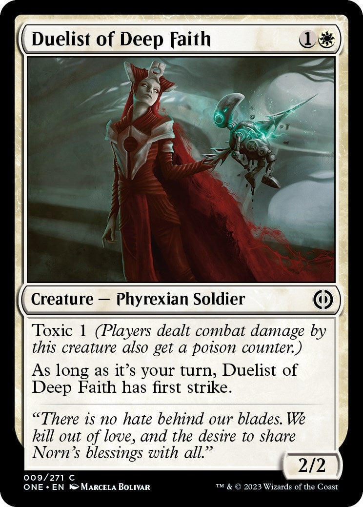 Image for Duelist of Deep Faith (Phyrexia: All Will Be One) (9) - Magic: The Gathering