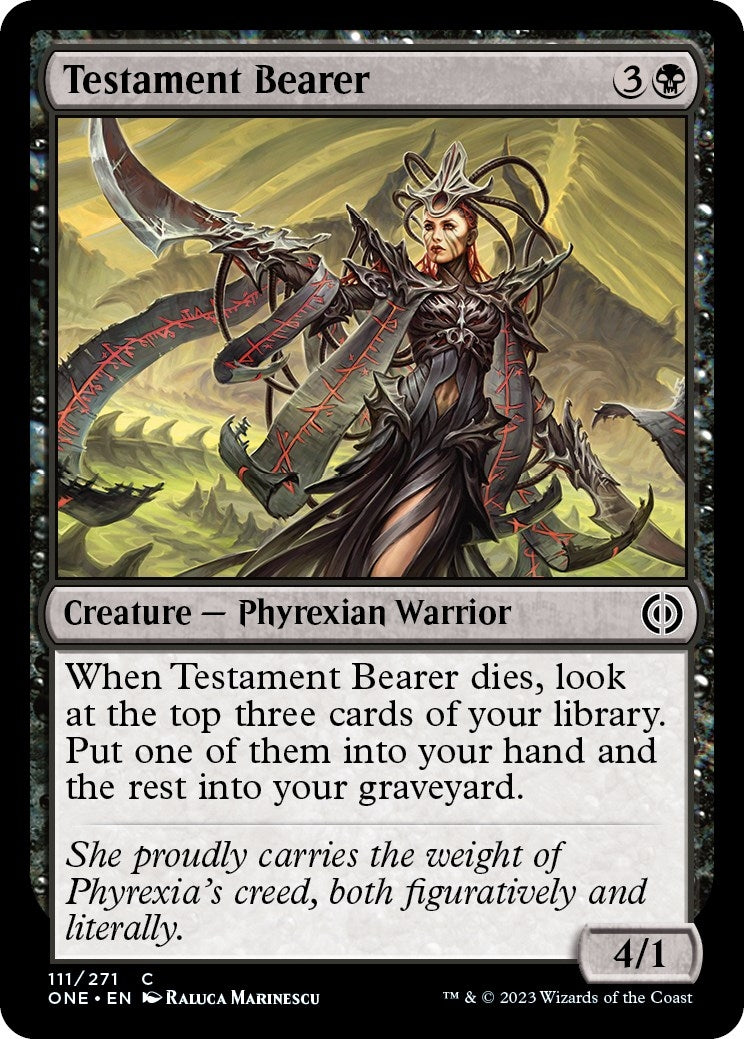 Image for Testament Bearer (Phyrexia: All Will Be One) (111) - Magic: The Gathering