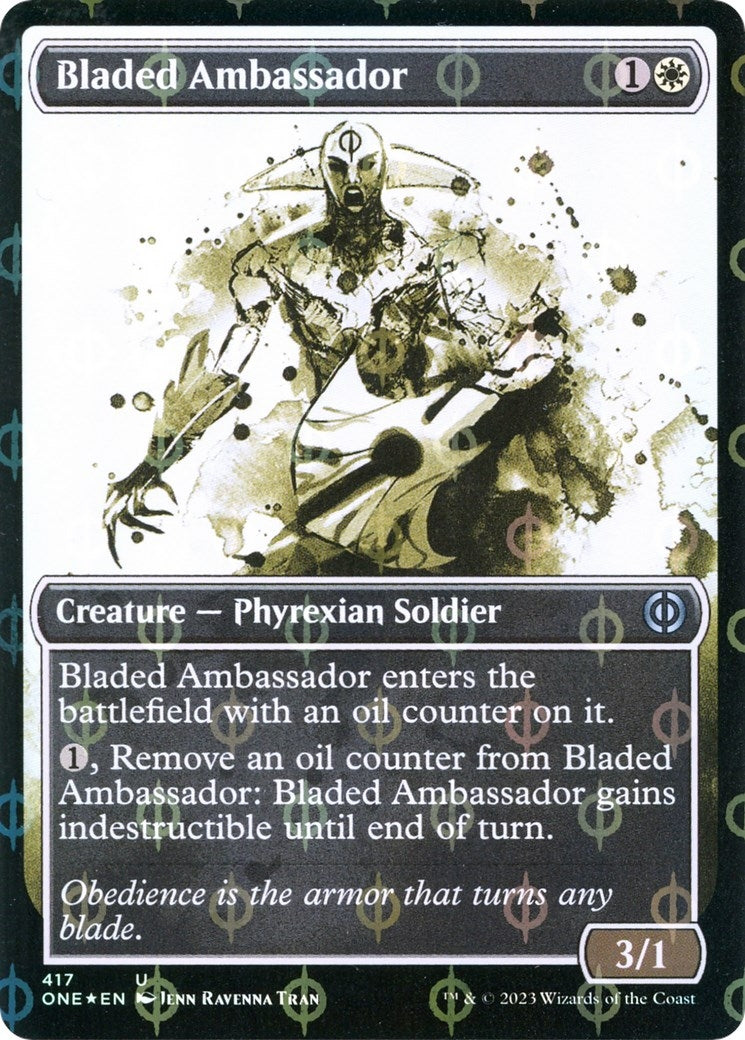 Image for Bladed Ambassador (Showcase) (Step-and-Compleat Foil) (Phyrexia: All Will Be One) (417) - Magic: The Gathering