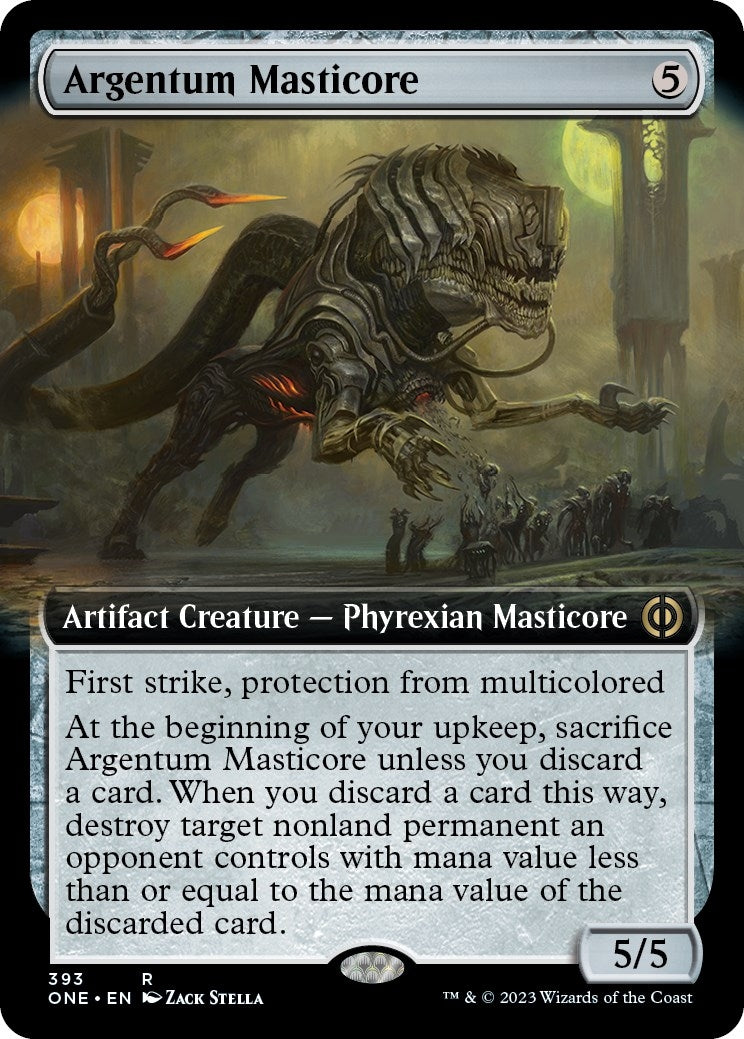 Image for Argentum Masticore (Extended Art) (Phyrexia: All Will Be One) (393) - Magic: The Gathering