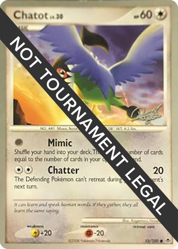Image for Chatot - 2008 (Paul Atanassov) (World Championship Decks) (55/100) - Pokemon