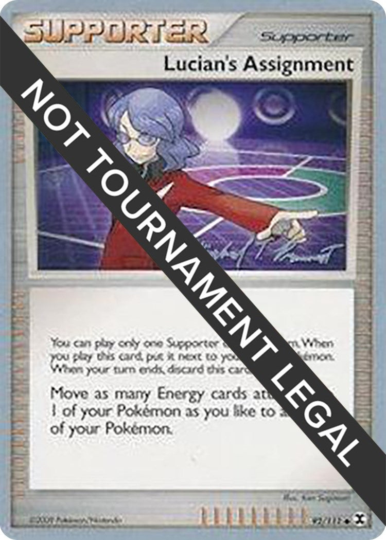 Image for Lucian's Assignment - 2010 (Michael Pramawat) (World Championship Decks) (92/111) - Pokemon