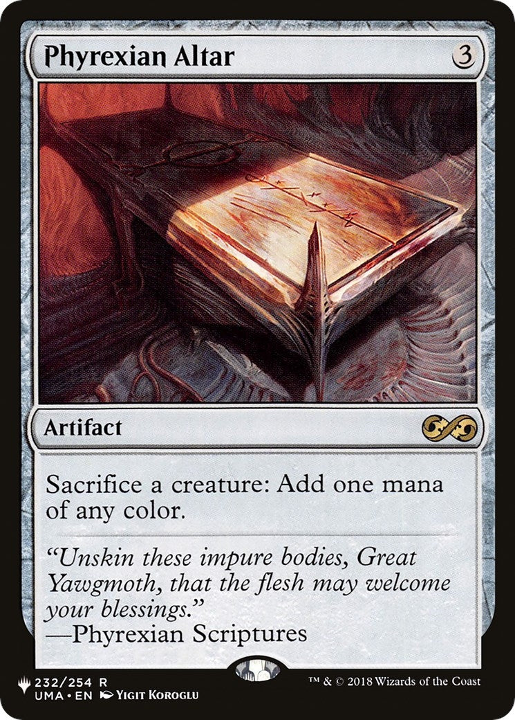 Image for Phyrexian Altar (The List Reprints) (232/254) - Magic: The Gathering