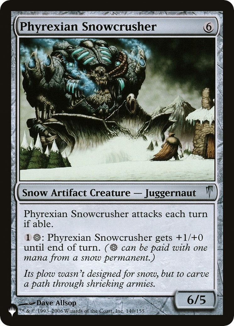 Image for Phyrexian Snowcrusher (The List Reprints) (140/155) - Magic: The Gathering