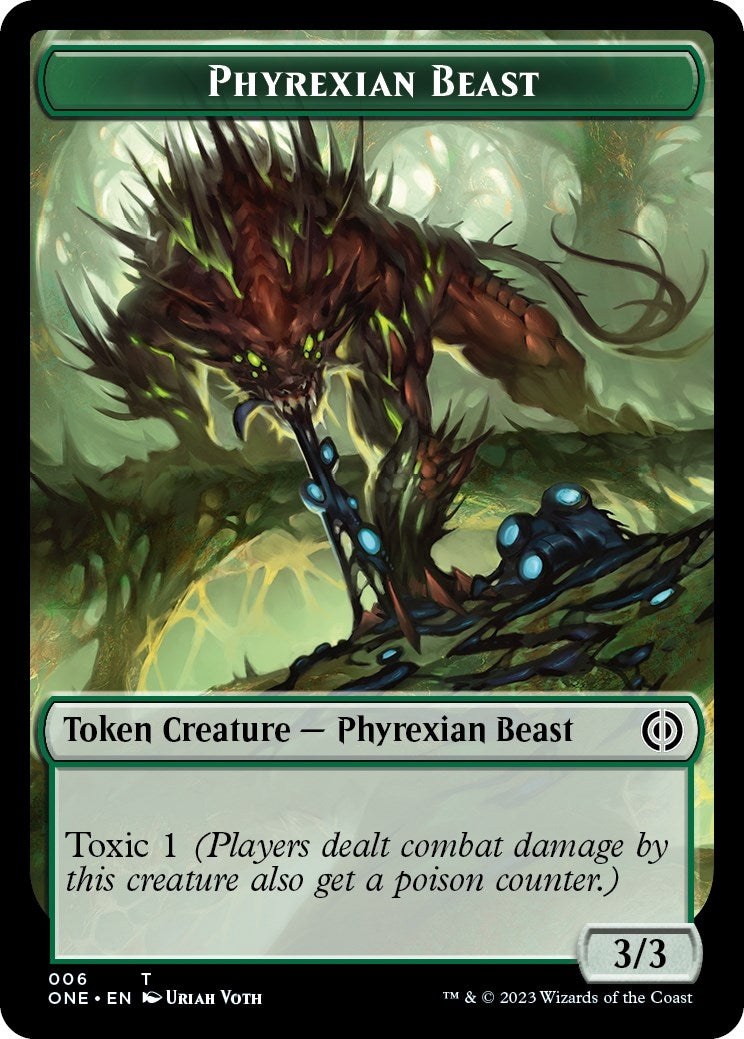 Image for Phyrexian Beast Token (Phyrexia: All Will Be One) (6) - Magic: The Gathering