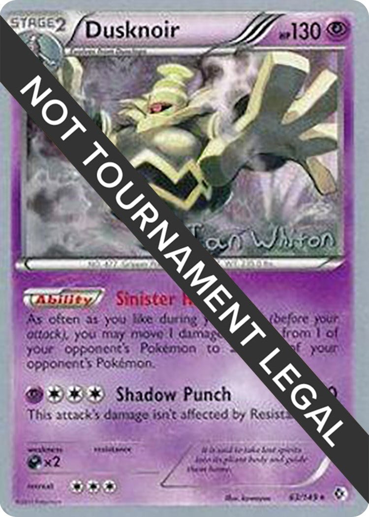 Image for Dusknoir - 2013 (Ian Whiton) (World Championship Decks) (63/149) - Pokemon