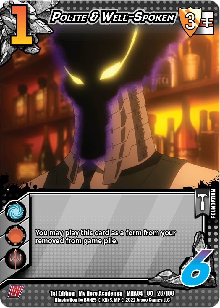 Image for Polite & Well-Spoken (UniVersus: My Hero Academia: League of Villains) (026/108) - UniVersus