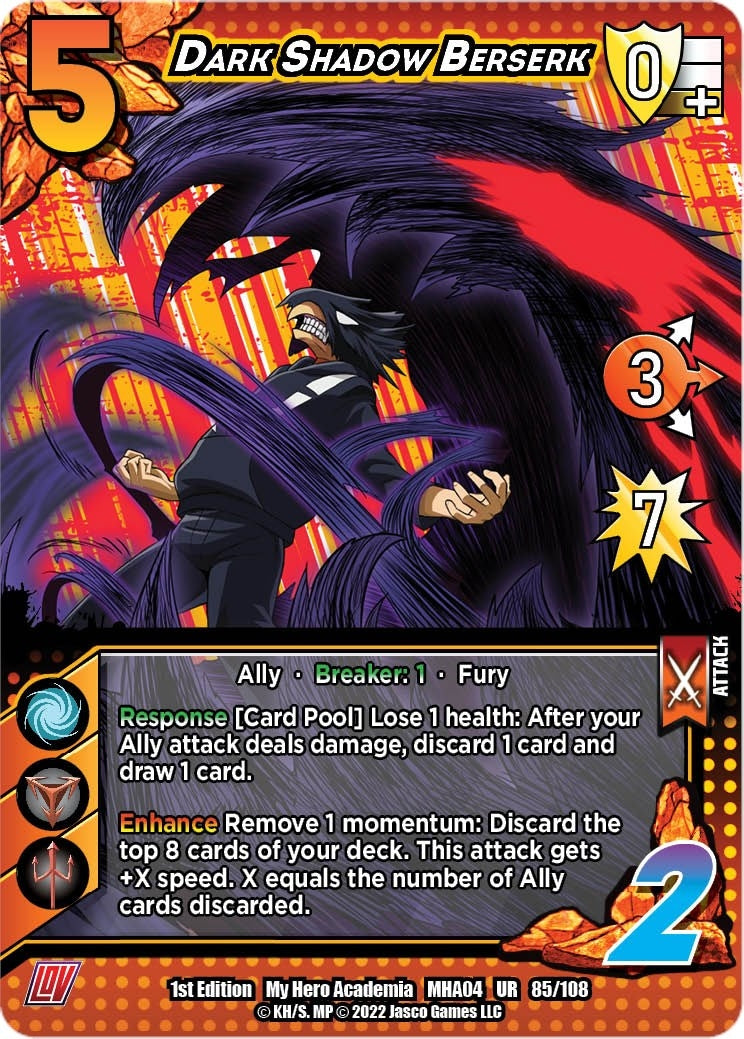 Image for Dark Shadow Berserk (UniVersus: My Hero Academia: League of Villains) (085/108) - UniVersus