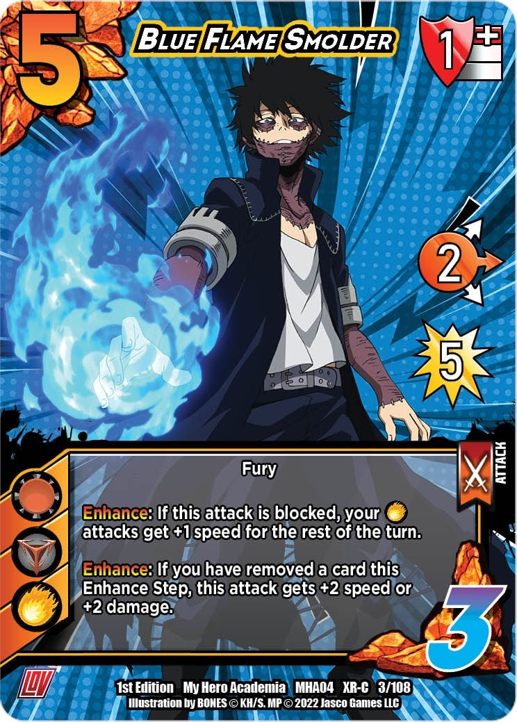 Image for Blue Flame Smolder (XR) (UniVersus: My Hero Academia: League of Villains) (003/108) - UniVersus