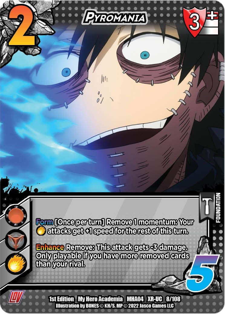 Image for Pyromania (XR) (UniVersus: My Hero Academia: League of Villains) (008/108) - UniVersus