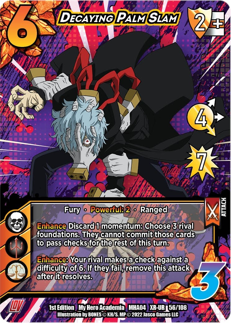 Image for Decaying Palm Slam (XR) (UniVersus: My Hero Academia: League of Villains) (056/108) - UniVersus