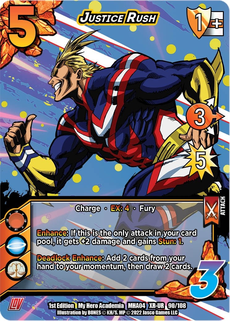 Image for Justice Rush (XR) (UniVersus: My Hero Academia: League of Villains) (090/108) - UniVersus
