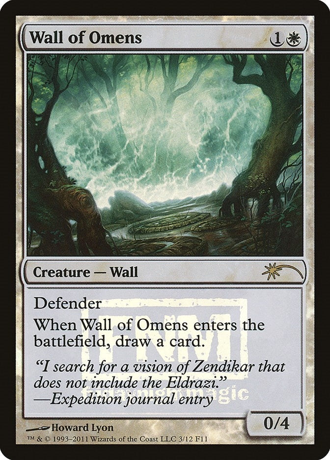 Image for Wall of Omens (FNM Promos) (3) - Magic: The Gathering