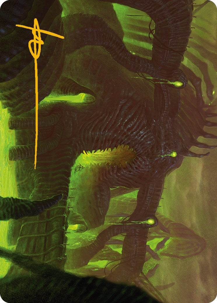 Image for The Dross Pits Art Card (Gold-Stamped Signature) (Art Series: Phyrexia: All Will Be One) (58) - Magic: The Gathering
