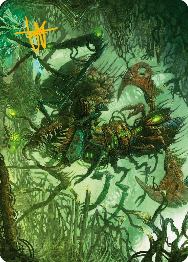 Image for Skyscythe Engulfer Art Card (Gold-Stamped Signature) (Art Series: Phyrexia: All Will Be One) (42) - Magic: The Gathering