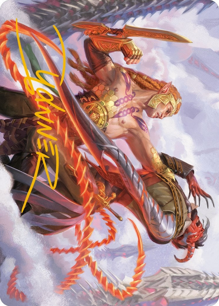 Image for Tyvar's Stand Art Card (Gold-Stamped Signature) (Art Series: Phyrexia: All Will Be One) (43) - Magic: The Gathering