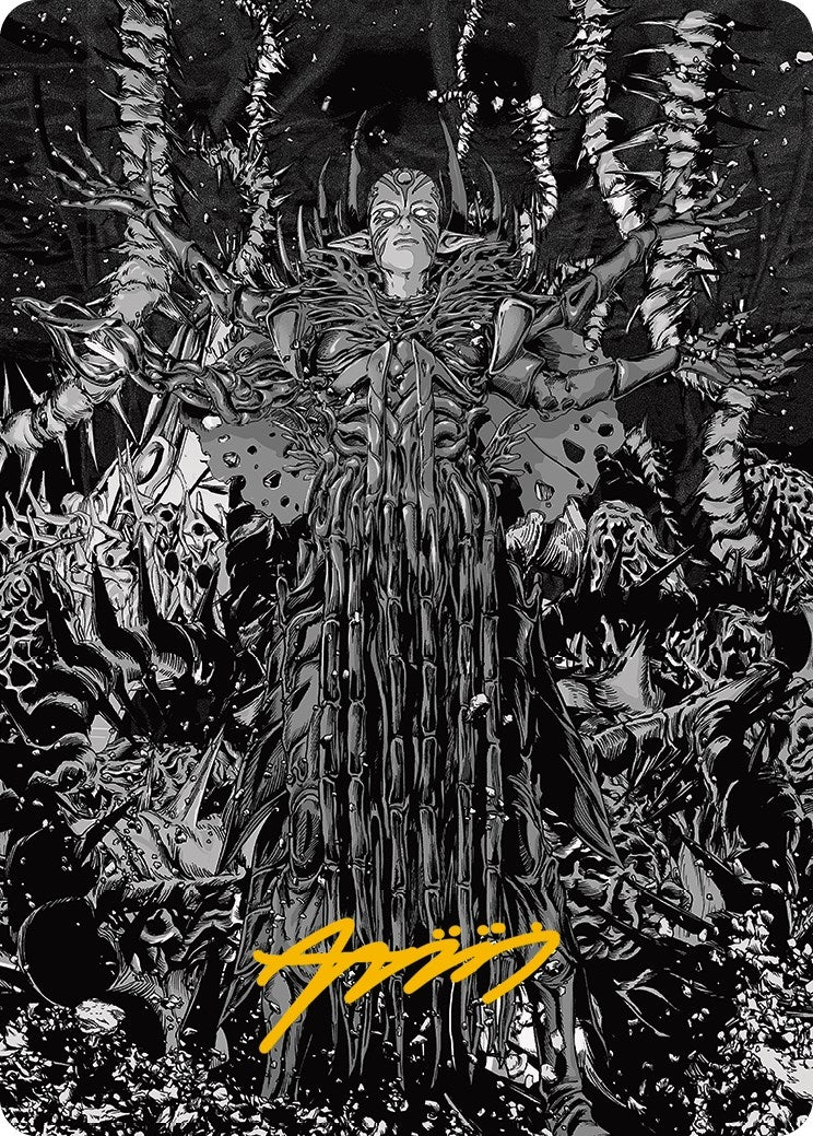 Image for Nissa, Ascended Animist Art Card (Gold-Stamped Signature) (Art Series: Phyrexia: All Will Be One) (74) - Magic: The Gathering